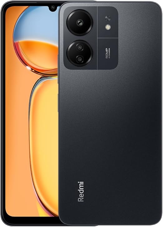 Xiaomi Redmi 13C 4G LTE (128GB + 4GB) Factory Unlocked Global Version GSM 6.74" 50MP Triple Camera (for Tello, Mint, Metro & Global) (Midnight Black)