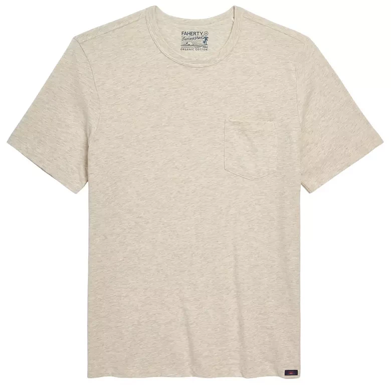 Faherty Men's Sunwashed Pocket Short Sleeve T-Shirt